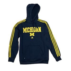 small hoodie Michigan Wolverines Navy Blue adidas